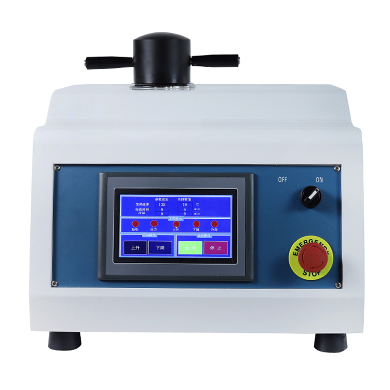 সম্পূর্ণ স্বয়ংক্রিয় মেটালোগ্রাফিক নমুনা মাউন্টিং মেশিন ZXQ-1 জল শীতল করার সাথে